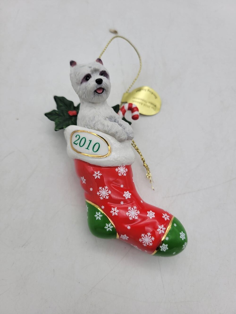Danbury Mint The 2010 Annual Westie Ornament Stocking Stuffer With Box